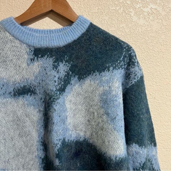 The Kooples Blue Colorblock Wool & Alpaca Sweater Women Pullover 0/XS - Picture 4 of 10